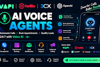 build ai voice agents with vapi, twilio, bland ai, and 3cx