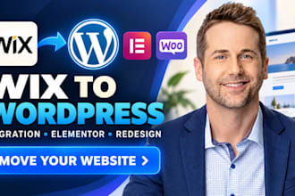 convert wix to wordpress migration transfer and redesign wix websites clone