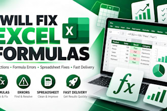 fix or create excel formulas and spreadsheet errors