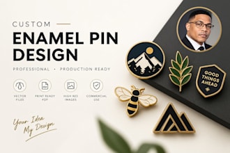 design custom enamel and lapel pins for merchandise, coperate enamel pins
