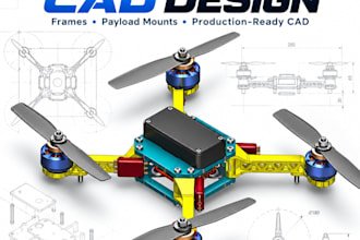 design drone frames and payload mount in solidworks and fusion 360 manufacturing
