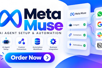 set up meta muse ai agent with highlevel, shopify and stripe connectors