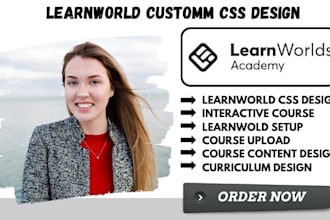 build custom learnworlds CSS online course website learnworld CSS course design