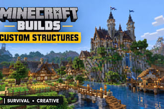 build professional survival or creative minecraft structures