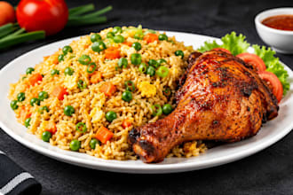 do fried rice with delicious peppered chicken