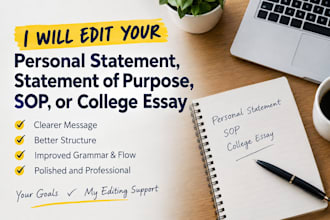 edit your personal statement, statement of purpose, sop, or college essay