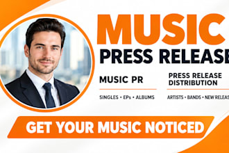 write music press release submit music pr distribution and music promotion