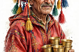 design a moroccan tshirt with zellige art for fes medina
