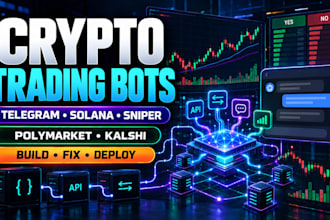 build crypto telegram solana sniper polymarket and kalshi trading bots
