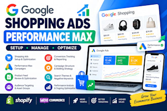 setup and manage shopping ads and performance max campaigns for ecommerce