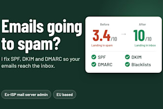 fix emails going to spam with spf, dkim and dmarc setup