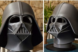 3d print , ship and paint custom 3d helmet mask cosplay 3d modelling armour