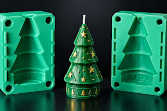 design custom wax mold, candle mold, silicone mold and casting mold