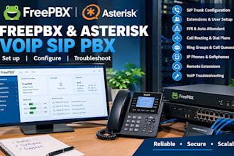 setup, configure and troubleshoot freepbx asterisk voip pbx