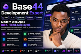deploy base44 web app to ios android, base44 bug fix base44 app, base44 expert