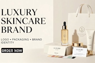 create luxury skincare brand, beauty skincare logo, skincare brand identity