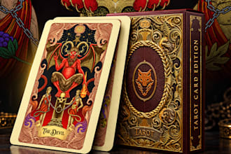 design custom tarot card oracle card design zodiac with tarot card illustration