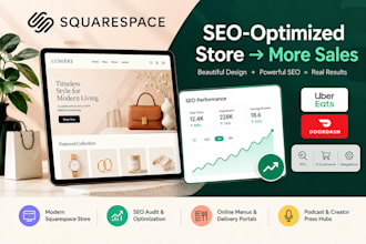 build your boutique squarespace ecommerce store and conduct a full SEO audit