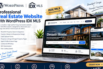design a professional real estate website with wordpress idx mls