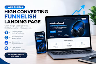 build a high converting funnelish landing page