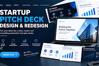 design, redesign your startup investor pitch deck, powerpoint presentation slide