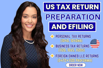 prepare and efile US individual tax return form 1040 1040nr