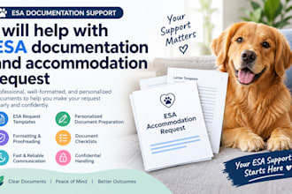 esa documentation accommodation requests and letter templates