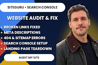 siteguru website audit fix broken links meta description sitemap website audit