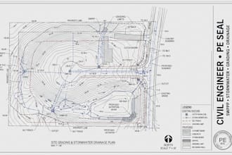 pe seal swppp stormwater grading drainage as a USA certified civil engineer