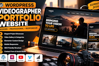 create a wordpress videographer portfolio website
