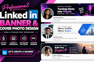 design professional linkedin banner and cover photo