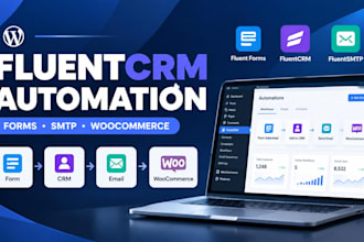 setup fluentcrm fluent forms fluentsmtp wordpress woocommerce automation