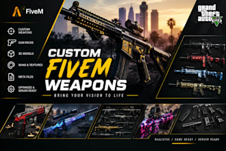 create fivem weapon, fivem gun pack, model fivem weapom pack, game assets, gta v