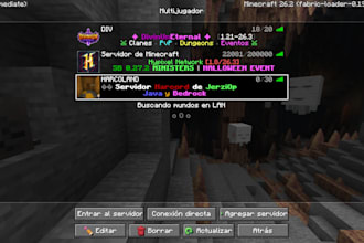 servidor de minecraft personalizado pequeño o mediano, java