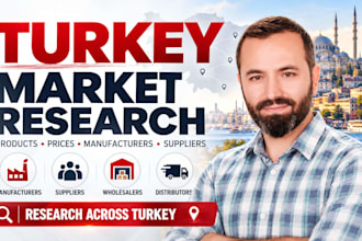 research the turkish market and contact manufacturers and suppliers