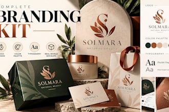 design business logo and branding kit with brand identity