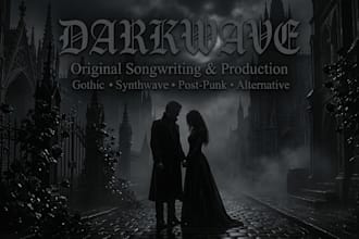 produce a haunting, atmospheric darkwave track tailored to your vision