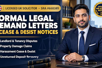 draft a formal landlord demand letter by a licensed uk solicitor