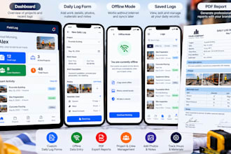 create a field contractor daily log app with offline entry and PDF export