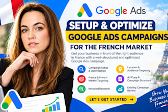 setup france goo gle ads optimize goo gle ads france campaign french market SEO