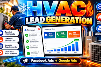 setup hvac lead generation with facebook ads and google ads for contractors
