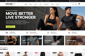 design shopify activewaer store fitness apparel shopify website streetwear store