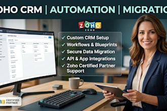 do a full zoho one implementation, migration and ai automation