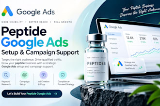 setup peptide ads peptide google ads research peptide marketing meta ads