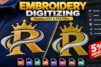 do professional embroidery digitizing to dst and pes