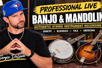 record authentic professional banjo and mandolin for your sound