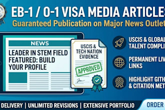 write and publish a uscis compliant eb1 media article on major news outlets