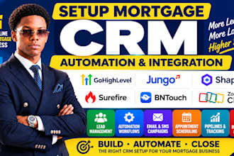 setup mortgage CRM gohighlevel jungo shape surefire bntouch zoho automation
