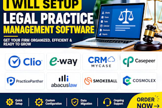 setup clio eway mycase casepeer practicepanther abacuslaw smokeball cosmolex CRM