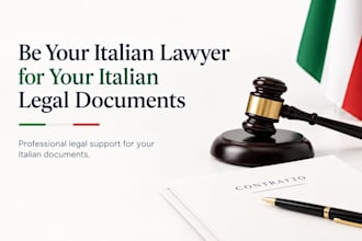 be your italian lawyer for your italian legal documents
